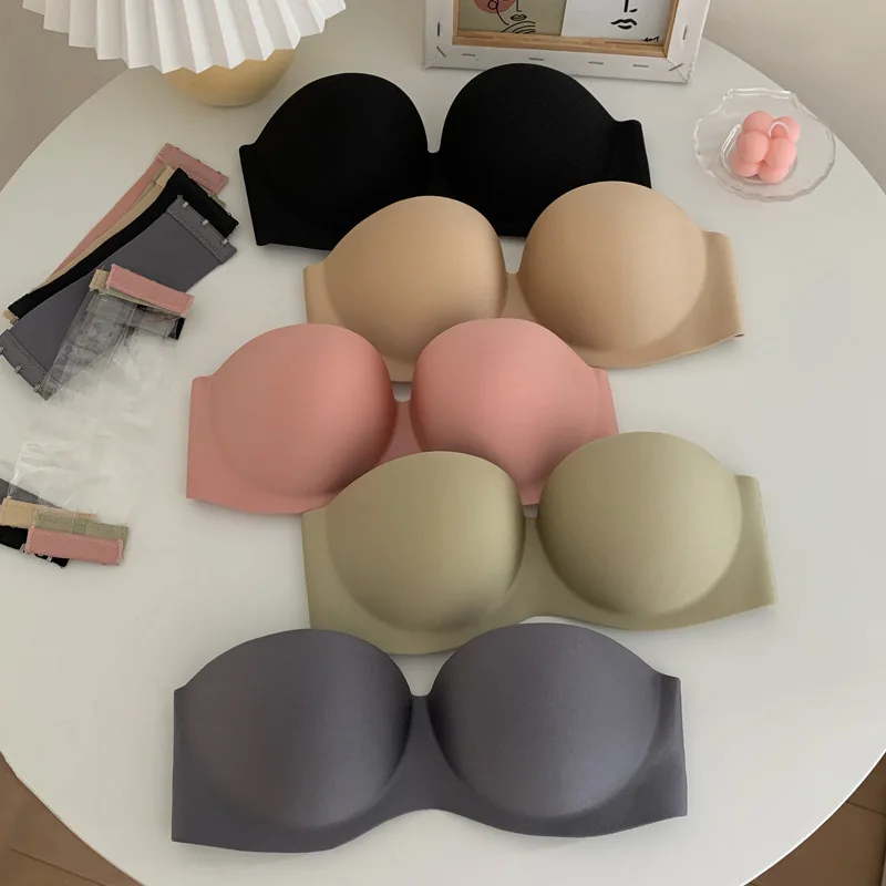 

Сексуальные бюстгальтеры без бретелек невидимый бюстгальтер без косточек Для женщин, пуш-ап, нижнее бельё для девочек бесшовное нижнее бел...