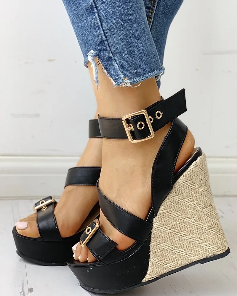 

35-43 large slope heel super high heel women's sandal