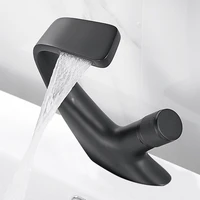 black bathroom faucet hot cold water sink mixer tap stainless steel paint basin faucets single hole tapware