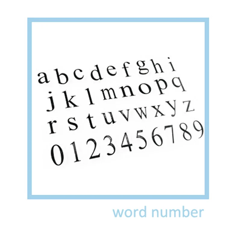 word number Английский алфавит числа животных Рождество чистая печать, штемпели для бумаги Ремесло Декор DIY Скрапбукинг книга для путешествий фотоальбом 1 шт - Цвет: word number
