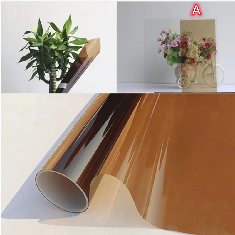 Коричневые затеняющие стеклянные наклейки кофейные двухсторонние прозрачные