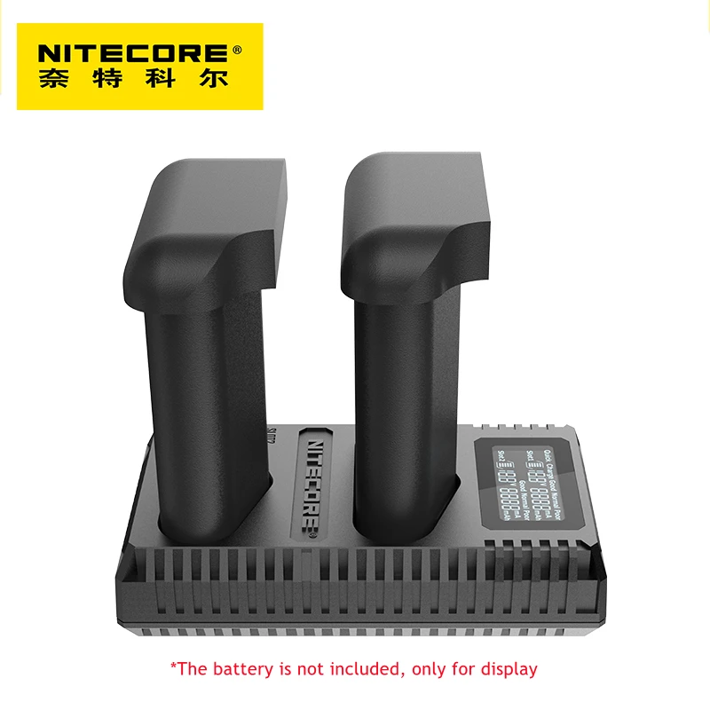 Быстрое зарядное устройство Nitecore UCN4 Pro с двумя слотами USB QC для Canon DSLR EOS 1D 1DX 1DS Mark II