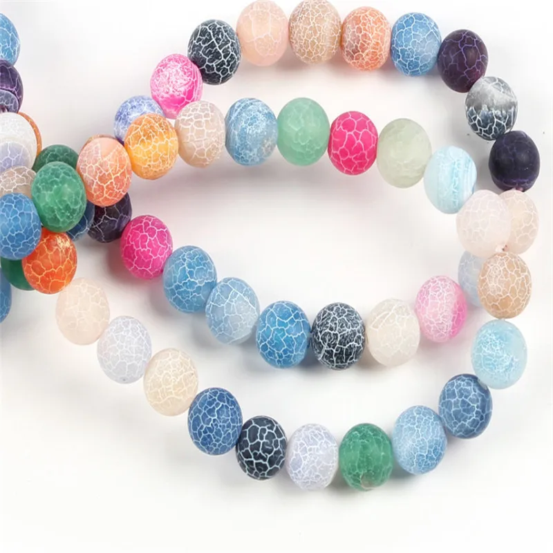 

Natural Round Weathered Matte Loose Bead 4/6/8/10mm for DIY Jewelry Making Bracelet Accessories