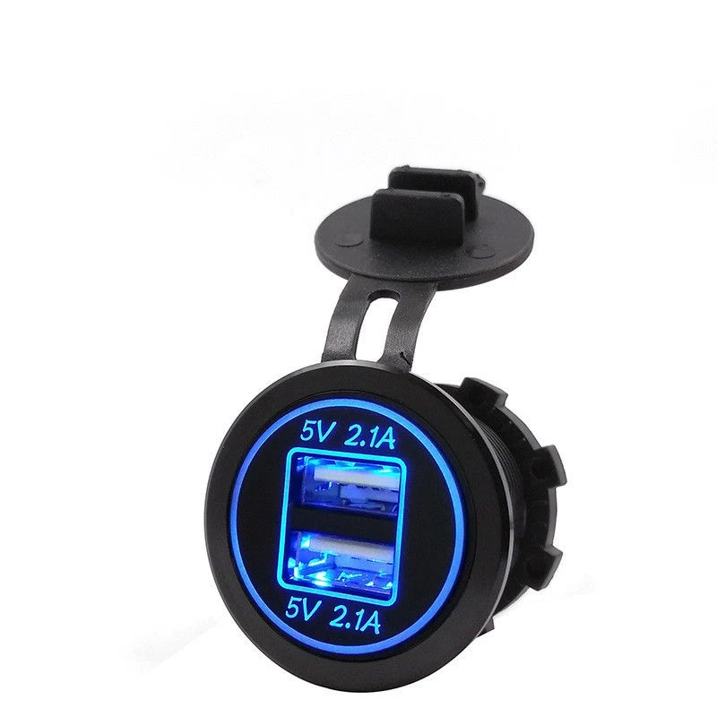 Зарядное устройство 2USB гнездо адаптера питание 5 В а для автомобиля мотоцикла