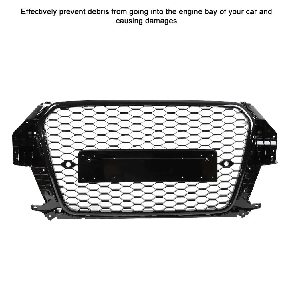 Решетка для переднего бампера автомобиля из АБС пластика Audi Q3 2013 2014 2015 установка