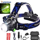 Мощный светодиодный налобный фонарь V6L2, налобный фонарь с регулировкой луча, налобный фонарь с аккумулятором 18650 для рыбалки и охоты