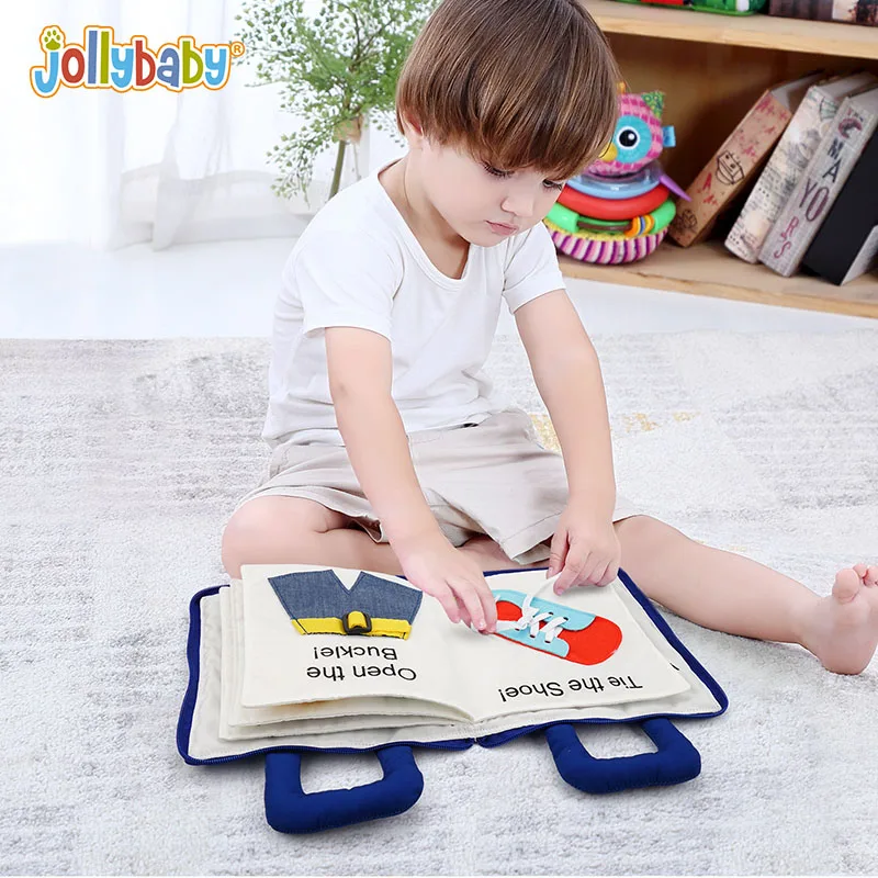 

Montessori Toys for Kids 1 Year Old Baby Books Learning Education 3D Quiet Fabric Activity Story Book for Toddlers 2 Years Gifts