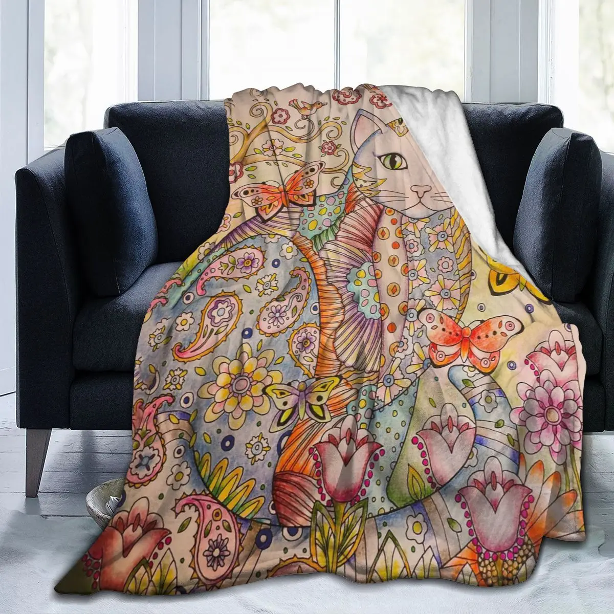 

Cute 3D PrintingArt Flannel Blanket Sheet Bedding Soft Blanket Bed Cover Home Textile Decoration Blanket