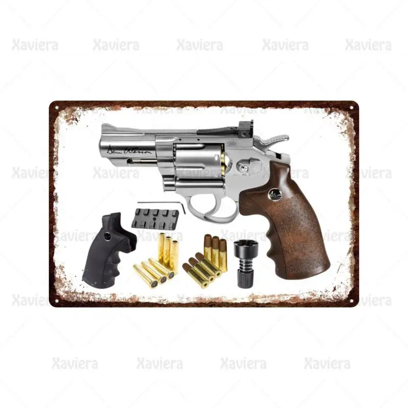 

Metal Sign Gun Bullet Pistol Tin Sign Metal Poster Iron Plaque for Bar Pub Club Home Decor Wall Art Rifle Firearm Iron Sheet