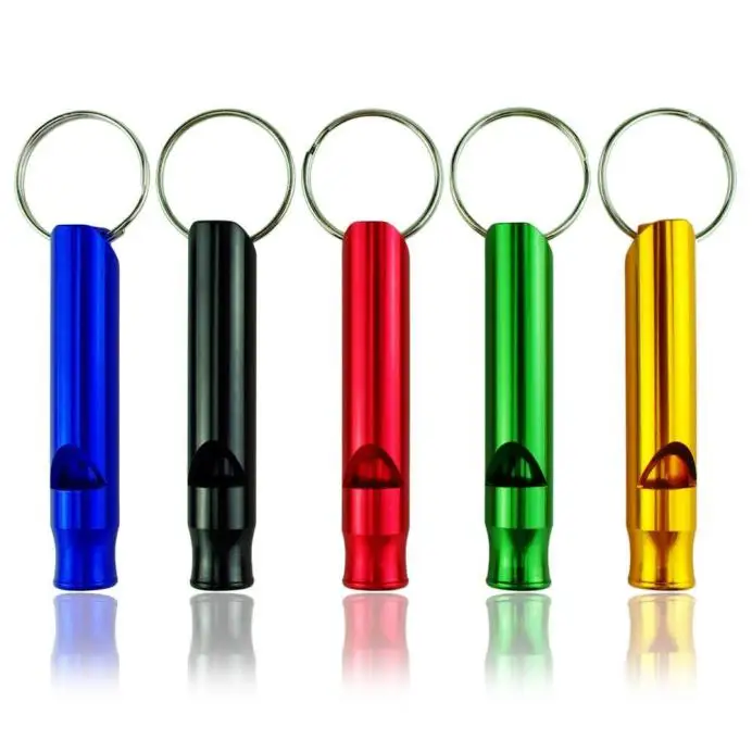 

10pc Mix Aluminum Emergency Survival Whistle Keychain For Camping Hiking Safety Outdoor Hiking Silvato Emergencia Hiking Rings