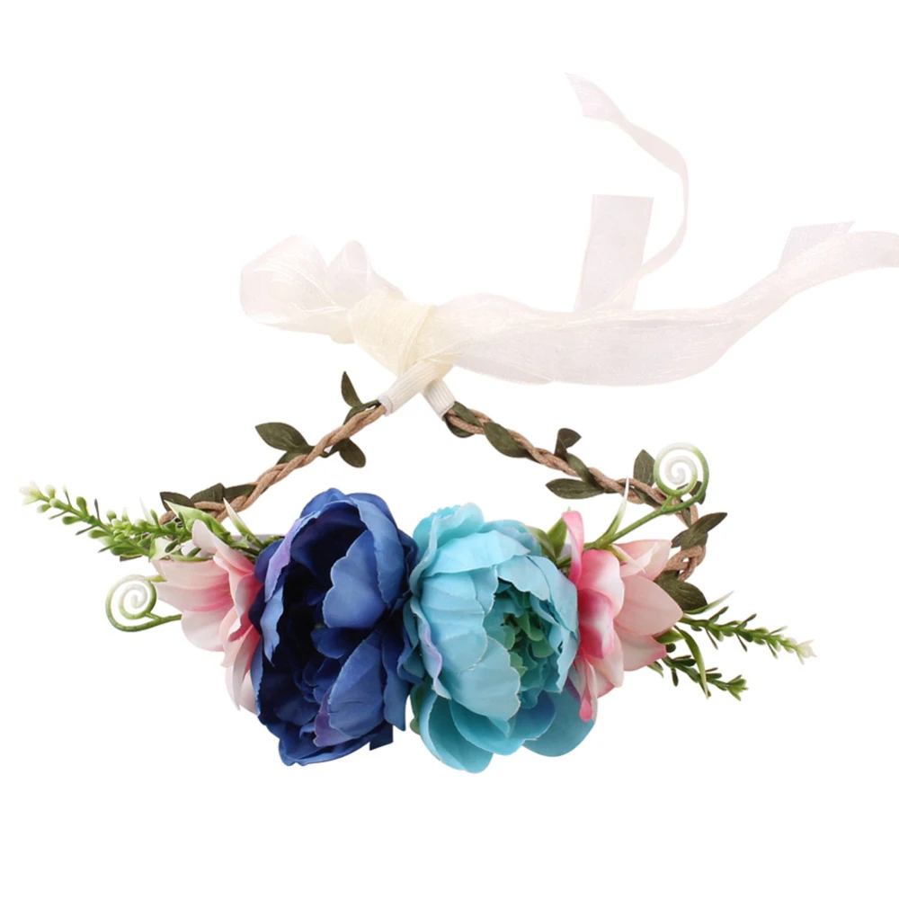 Baby Hair Flower Headband Ribbon Band Floral Headpiece Holiday Artificial Decoration for Children Kids | Детская одежда и обувь