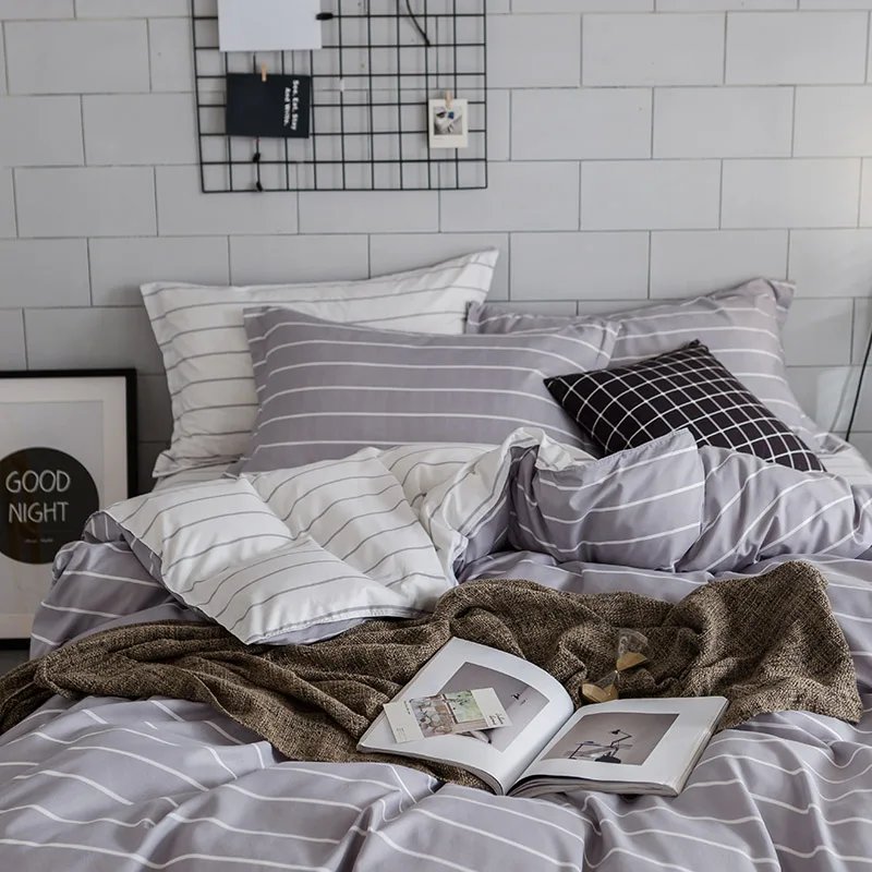 Комплект постельного белья из 4 предметов с геометрическим рисунком | Дом и сад