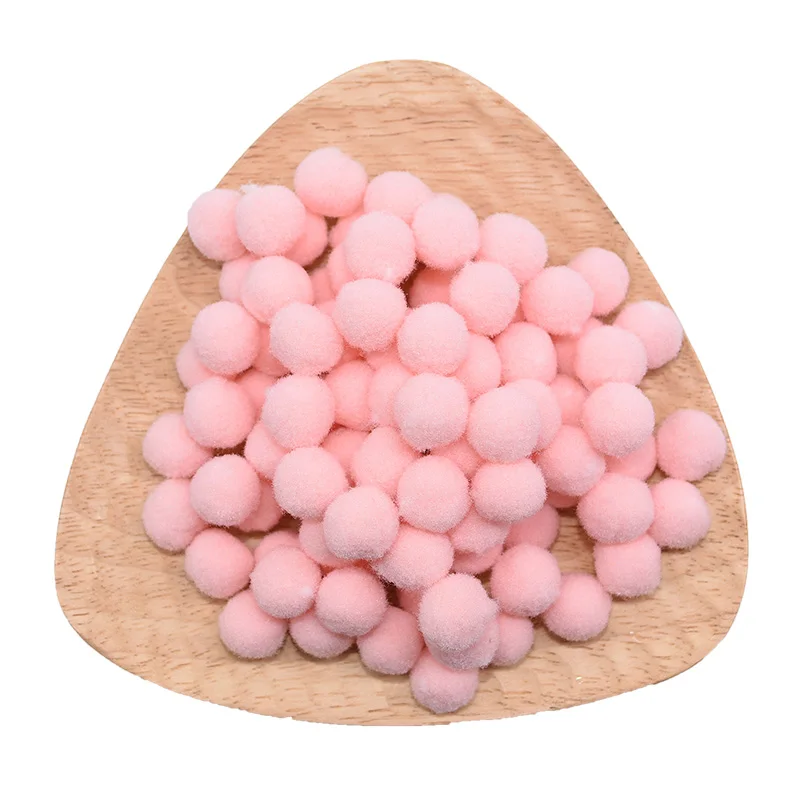 B07 peach 100 шт./лот, 15 мм, мульти-использование, сделай сам, мягкие помпоны, мячики для детей, игрушки, свадебные украшения, круглые фетровые шарики, помпоны, аксессуары для шитья - Цвет: B07 peach