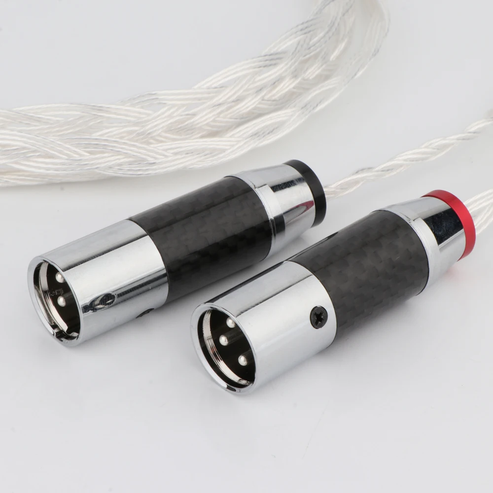 Посеребренный 9-жильный плетеный кабель 5N OCC для подключения сигнала аудиокабеля