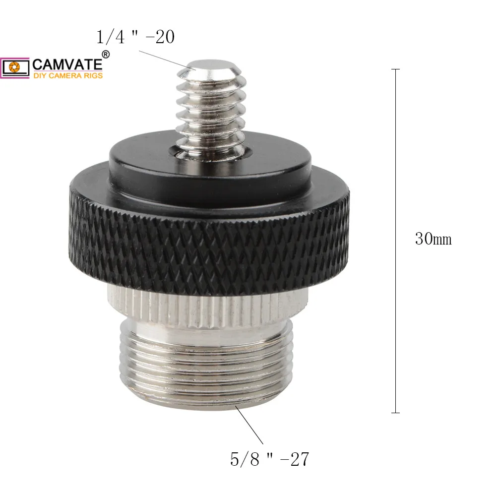 CAMVATE двухсторонний винт адаптер с наружной резьбой 5/8 &quot 27 Мужской до 1/4&quot 20 для