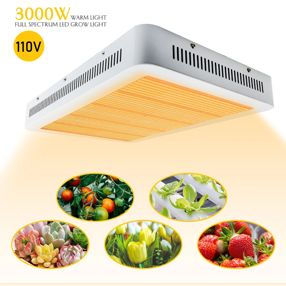 110V 3000W 500W LED Plant Grow Light Full Spectrum Warm LED Growth Lamp For Greenhouse Growroom Hydroponic Tent Lighting