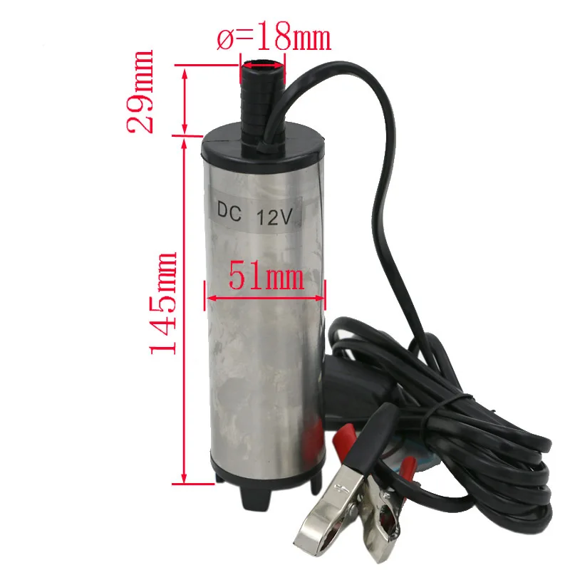 

Electric diesel pump 12V/24V DC small submersible oil pump water pump 51mm