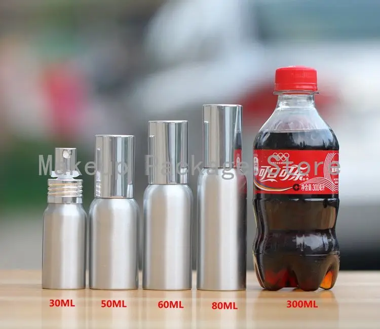 Алюминиевая Серебристая пустая бутылка распылитель 1 2 шт. 20/30/50/60/100 500 мл спрей с