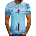 Новинка лета 2021, 3D футболка для морской рыбалки, Мужская одежда, уличная одежда в стиле Харадзюку, одежда из аниме, красочные блузки для мужчин, рубашка
