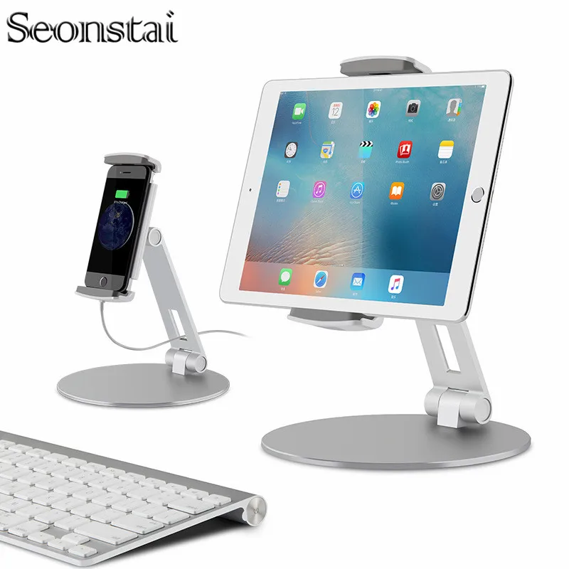 Kitchen Tablet Stand Adjustable Desktop Aluminum Holder for PC Folding Mobile Phone Mount iPad Air Mini Pro 12.9inch | Компьютеры и