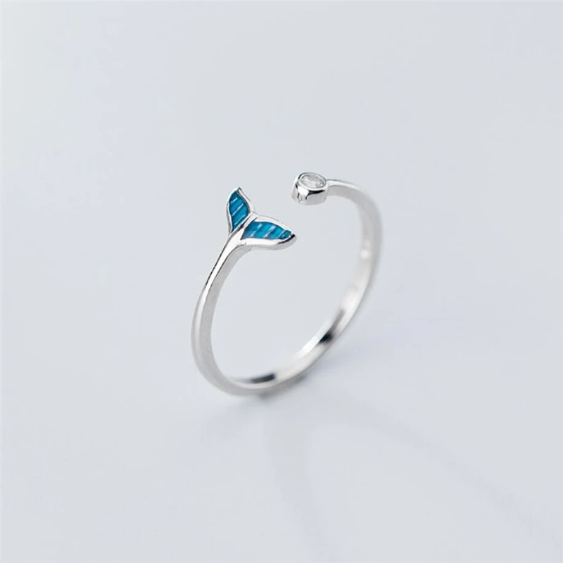 Женские регулируемые кольца с цирконом рыбий хвост | Украшения и аксессуары