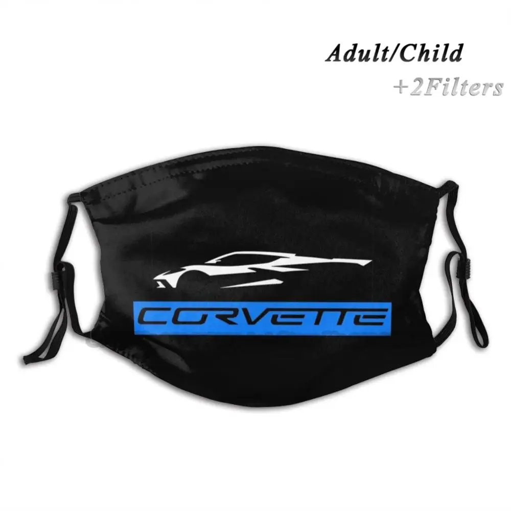 

Chevy Corvette индивидуальный дизайн для детей и взрослых Маска С Пылезащитным фильтром с принтом смываемая маска для лица Chevrolet Corvette Chevy C8 2020