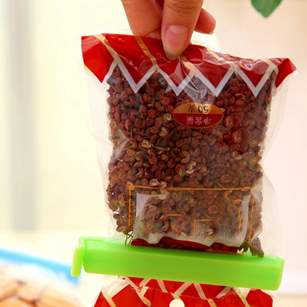 

10PCS/SET Portable Colorful Plastic Clips Bright Color Food Tea Bags Sealing Clamps Kitchen Supply Color Random