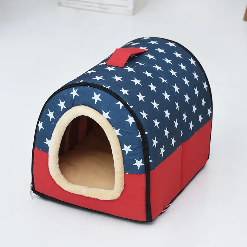 

Keep Warm Dog House Kennel Nest With Mat Foldable Pet Dog Bed Cat Bed House For Small Medium Dogs Outdoor Travel Pet Bed Bag