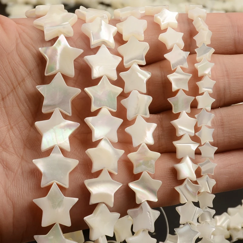 

6mm/8mm/10mm/12mm/14mm White Star Natural Mother Of Pearl Shell Beads For Diy Bracelet Charm Jewelry Beads Accessories
