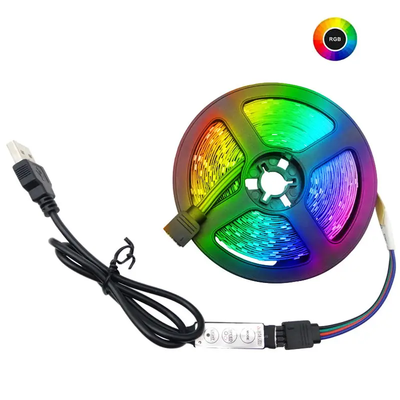 

LED Lights StripS USB Infrared Control RGB SMD2835 DC5V 1M 2M 3M 4M 5M Flexible Lamp Tape Diode TV Background Lighting luces LED