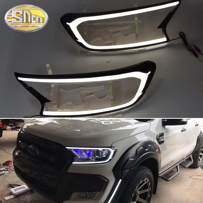 2 шт. Светодиодный дневной светильник для Ford Ranger T7 2015 2016 2017 2018 Водонепроницаемый 12V