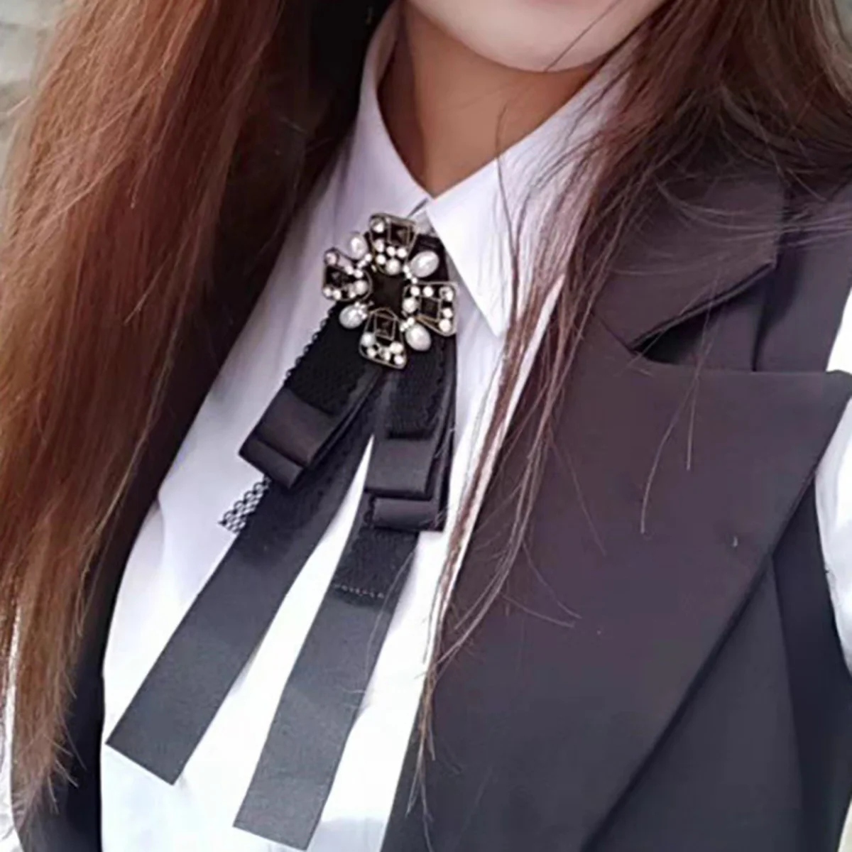 2020 Новый корейский стиль модный женский ретро галстук-бабочка кружевной