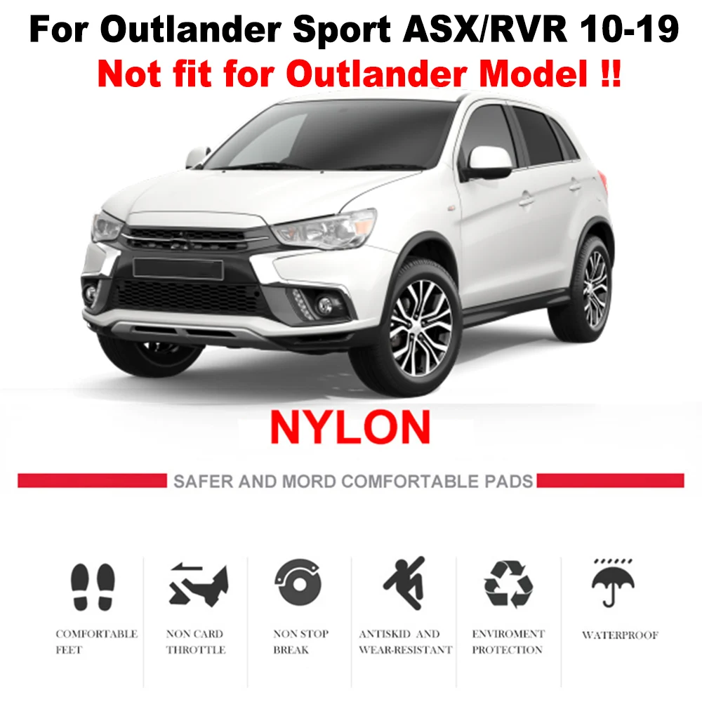 Автомобильные коврики для Mitsubishi ASX RVR Outlander Sport 2010- нейлон черный ковер лайнер передний задний интерьер