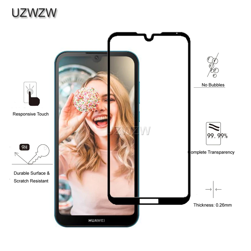 2 шт закаленное стекло для huawei Y5 полное покрытие 2.5D защита экрана закаленное стекло для huawei Y5