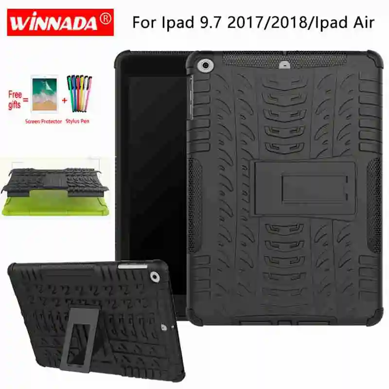 Для ipad 9 7 дюймов 2017 чехол для Air защитный планшета Силиконовый ТПУ + PC