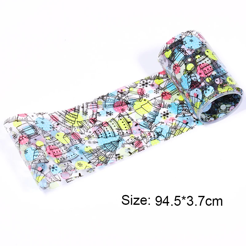 10 рулонов/коробка для ногтей переводная наклейка тема Хэллоуина наклейки