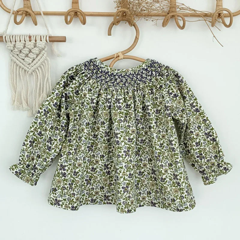 

Вельветовая рубашка с куклой для маленьких девочек, рубашка принцессы в Корейском стиле для маленьких девочек, повседневные Модные хлопков...