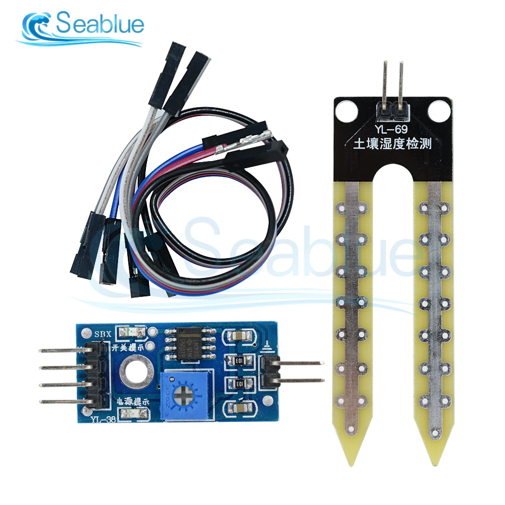 Модуль определения влажности почвы 3 5 В С щупом и кабелем Dupont для Arduino|Приборы