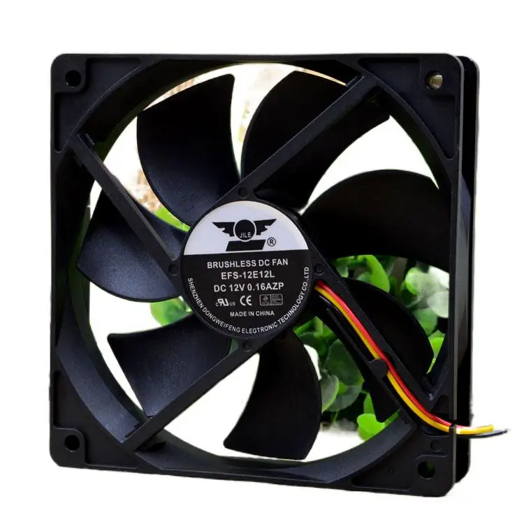 Evercool EFS-12E12L 12V 0.16A 12cm 12025 2-проводные корпуса источника питания охлаждающий