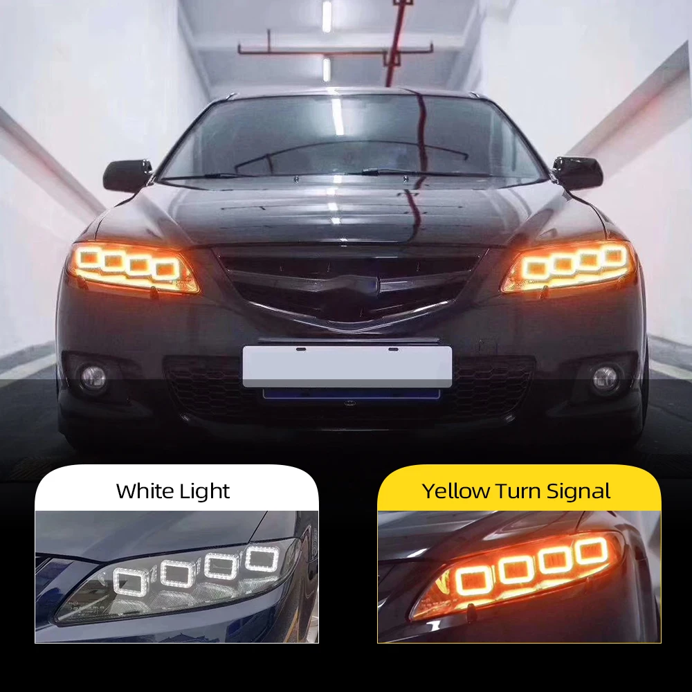 Стайлинга автомобилей фара для Mazda 6 фары 2004-2012 Mazda6 все светодиодный задний фонарь