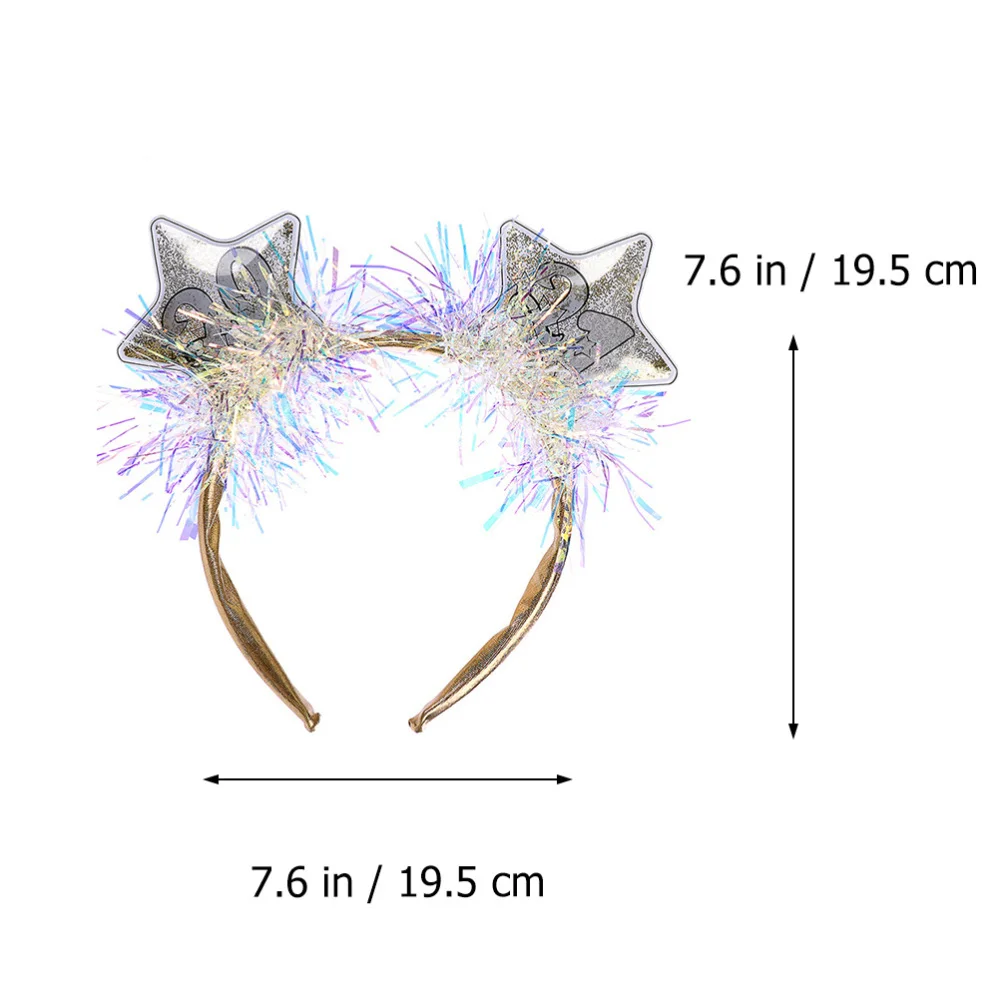 

2pcs 2021 Number Headdress Creative Star Hair Hoop Festival Hair Accessory