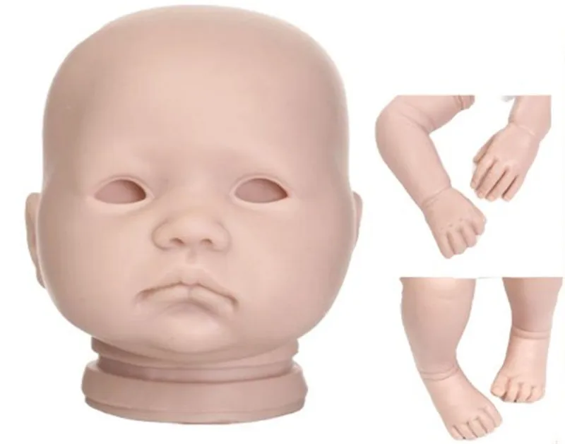 NPK Новый 3/4 руки и ноги 22 дюйма Неокрашенный Reborn Baby Kit с хорошим качеством силикона