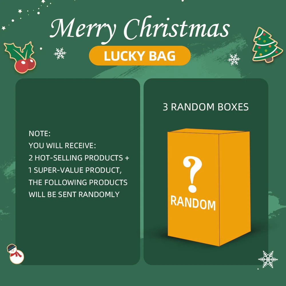 MAANGE Рождественский мешок удачи 3 коробка случайный ресниц наращивание Накладные