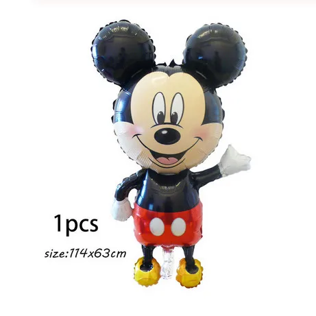 1pcs big mickey Большой красный черный Микки Минни фольгированные шары мультфильм день рождения украшения надувной Гелиевый шар Дети Классические игрушки подарок - Цвет: 1pcs big mickey