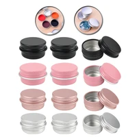 3050100pcs 5g empty aluminum tins for cream balm nail candle jar cosmetic container with screw lid lip balm refillable bottles