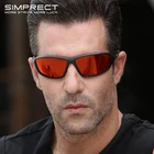 Мужские солнцезащитные очки SIMPRECT, Ретро стиль, поляризационные, квадратные, зеркальные, с антибликовым покрытием, 2022