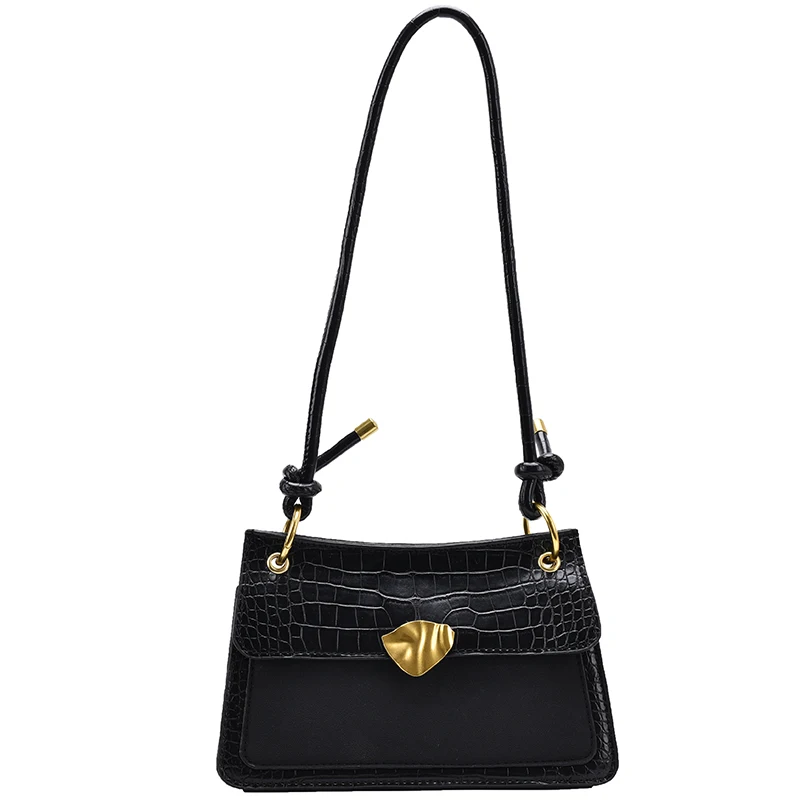

Crocodile pattern Square Armpit bag 2020 Fashion New Quality PU Leather Women's Designer Handbag Vintage Shoulder Messenger Bag
