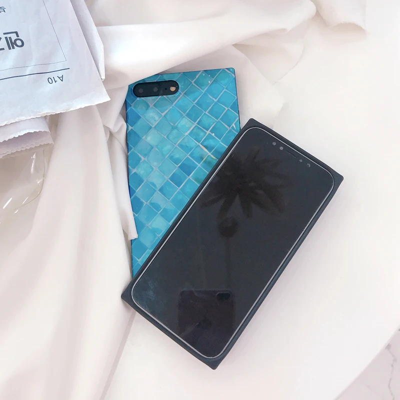 Роскошный призматический чехол в клетку Blue Ray для iPhone SE 2020 SE2 11 Pro Xs Max 6 6s 7 8 Plus X