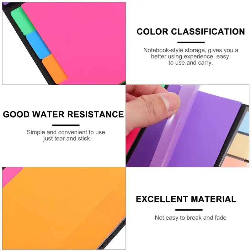 

1 Set of Adhesive Notes Sticky Memo Pads Index Stickers Office School Supplies