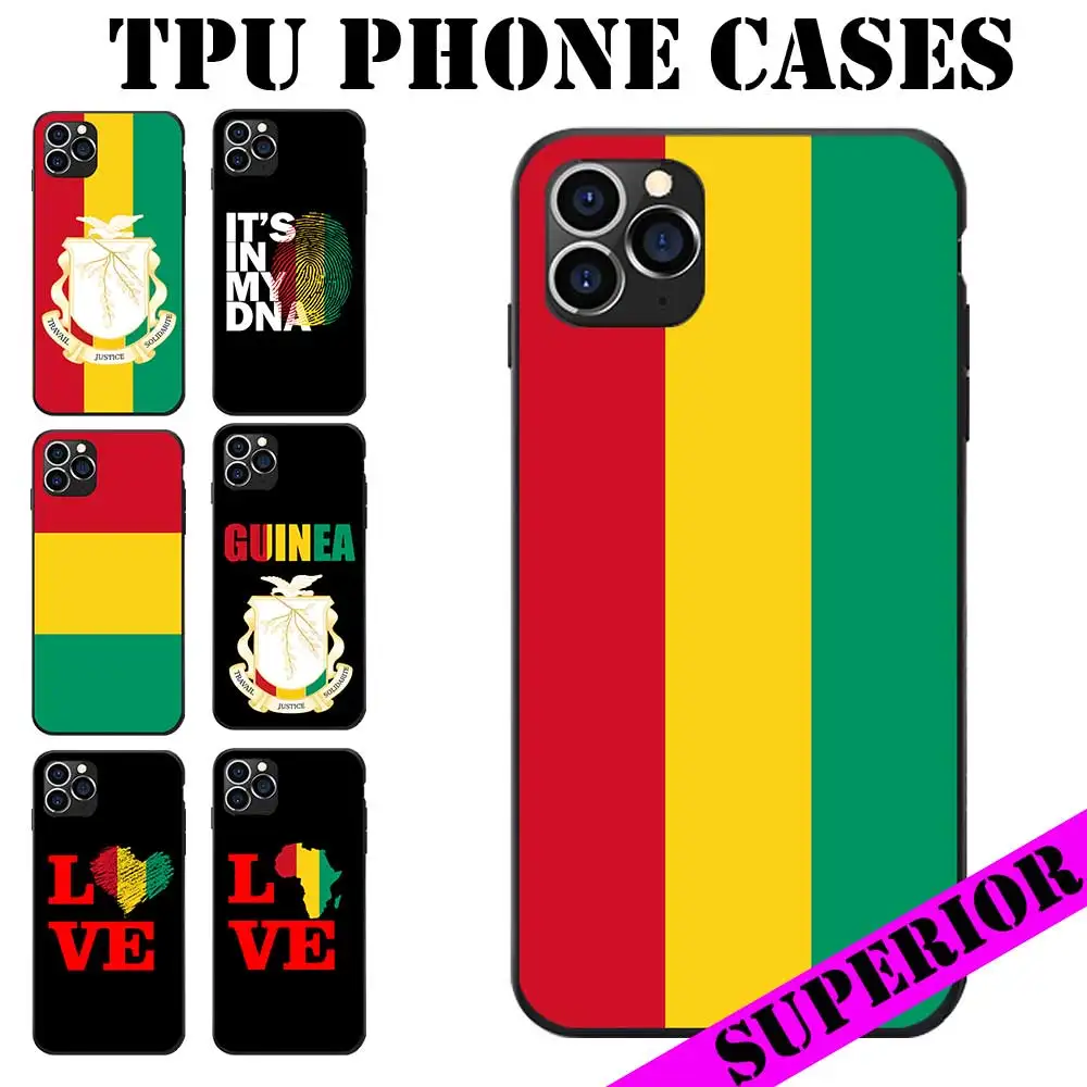 

For XIAOMI 5 6 8 9 MAX MIX NOTE LITE PRO CC SE Blackshark helo 2 3 Guinea Flag Coat of Arms Theme Soft TPU Phone Cases